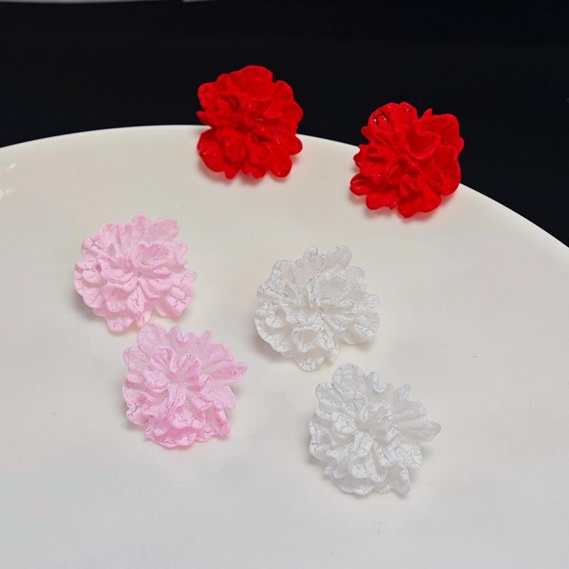 Серьги-гвоздики с белым цветком камелии, легкие, роскошные, простые и милые, высокого класса дизайна