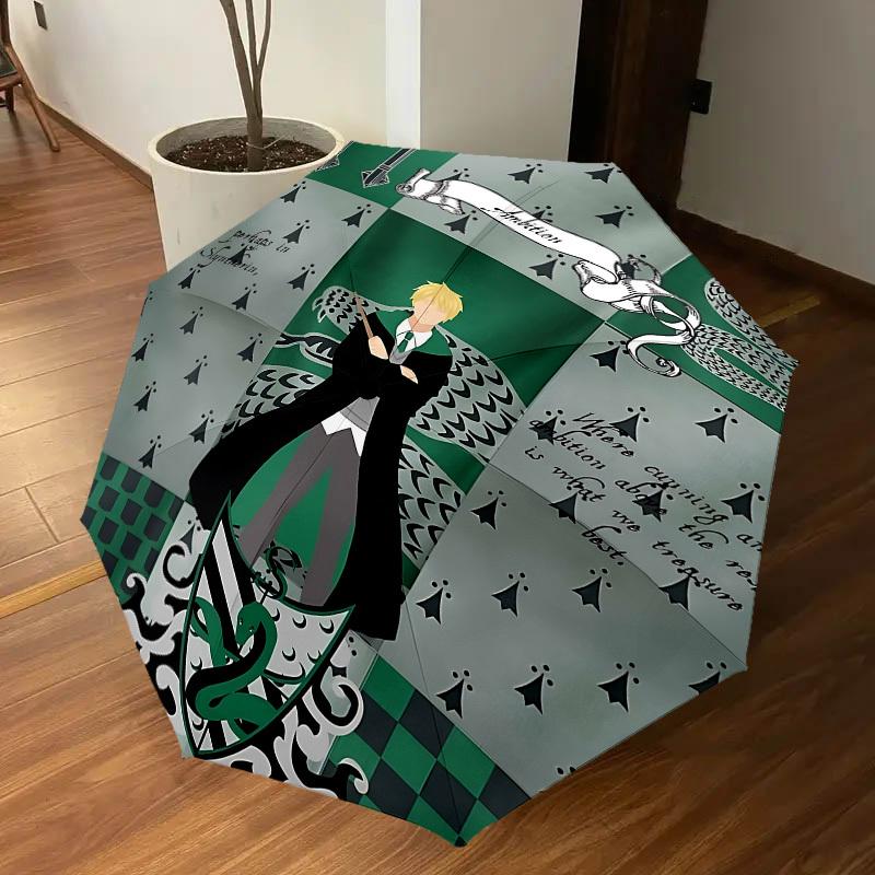 1PC Warner Ambition Slytherin Umbrella-8-Rib Reinforced, Automatic Open, Lightweight-A102