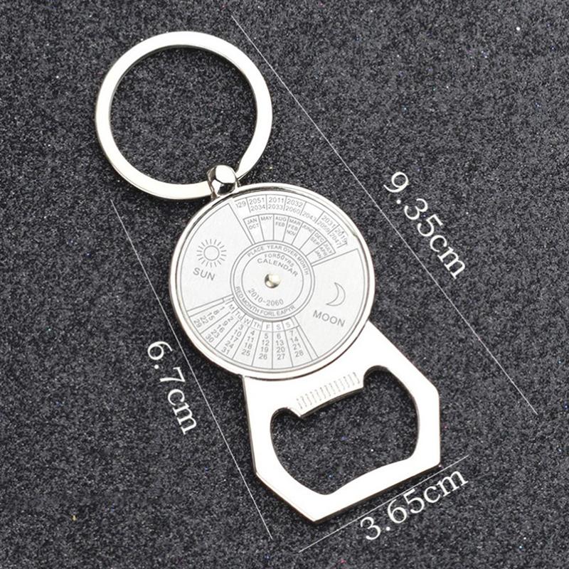 Серебряный цвет 50 лет супер вечный календарь брелки открывалка для бутылок