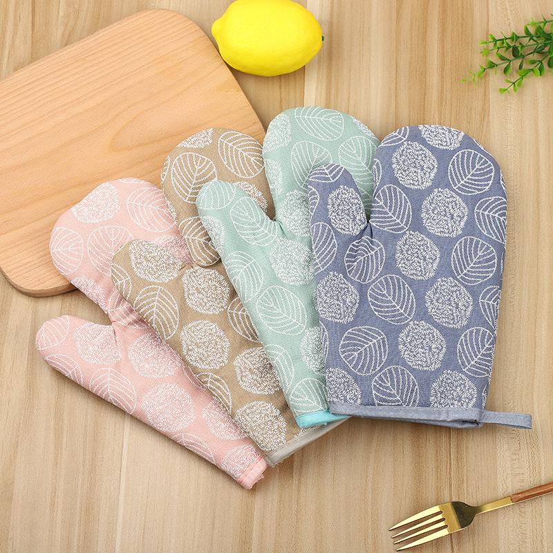 2 шт. толстые термостойкие перчатки, перчатки для микроволновой печи, противоожоговые перчатки с принтом, кухонные перчатки для выпечки в духовке