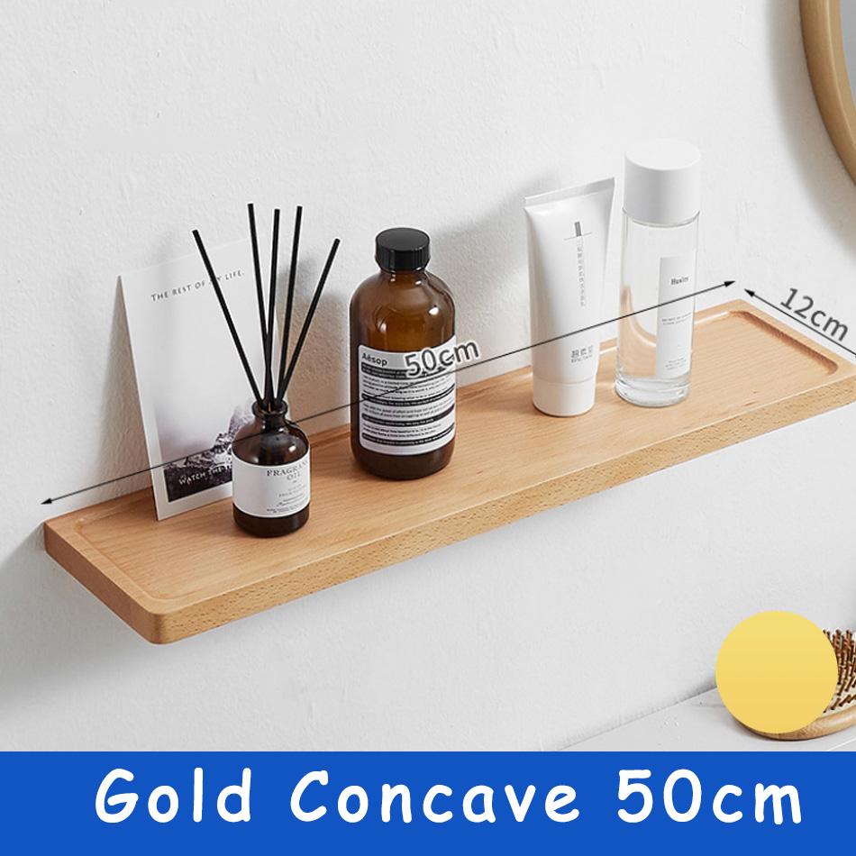 Деревянная полка для ванной комнаты, золотая настенная прямоугольная кухонная алюминиевая полка для ванной комнаты, держатель для душа, шампуня, мыла, черная, белая