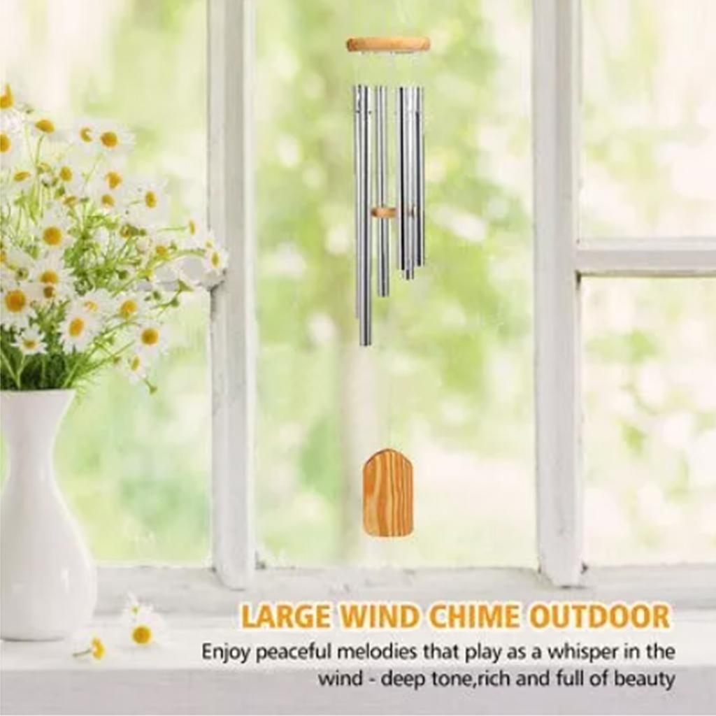 Wind Chimes Tubes Outdoor Sympathy Memorial Wind Chimes with Metal Tubes Home Pendant Patio Garden Decoration