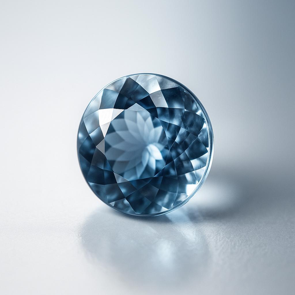 Natural Aquamarine Round Cut Ocean Blue 7.20 Ct Loose Gemstone