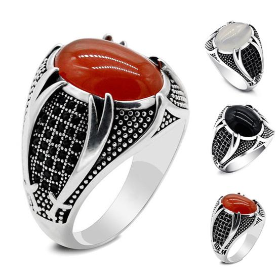 Мужское кольцо в стиле ретро, инкрустированное стразами, мужское винтажное кольцо с двойными мечами, ювелирные изделия на палец для вечеринки