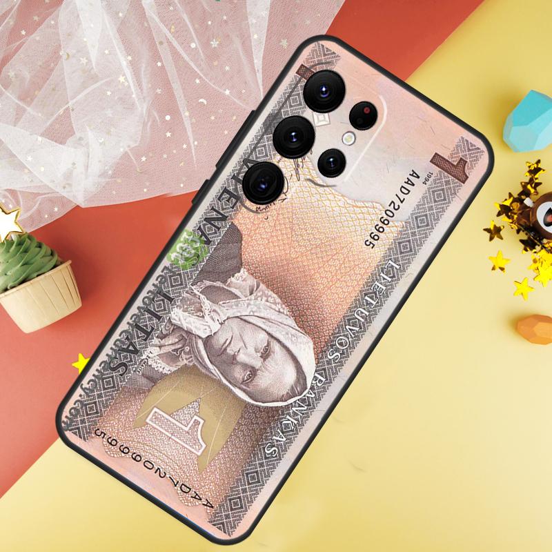 Литва Литас Денежный Чехол Для Samsung Galaxy S24 Ultra S23 S22 Plus S21 S20 FE S8 S9 S10 Note 10 20 Ultra Чехол