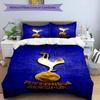 Tottenham Hotspur F.C Design Printed Pattern Duvet Cover Set – includes 1 duvet cover and 2 matching pillowcases Bedroom decor Christmas gifts