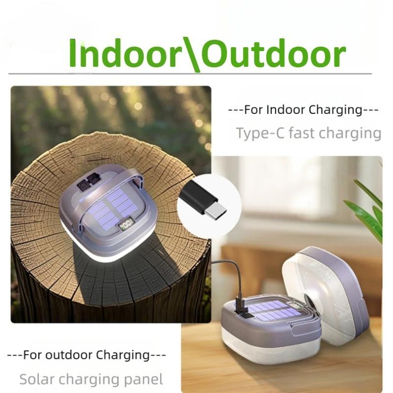 Уличная садовая палатка с цифровым дисплеем, солнечный кемпинговый фонарь с 5 режимами для быстрой зарядки и защиты от перезаряда, специально разработанный для кемпинга
