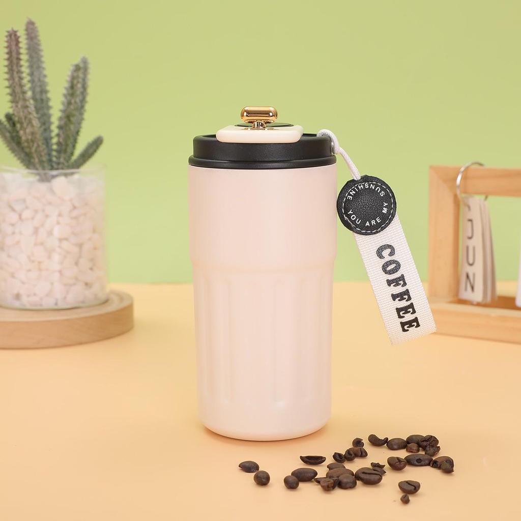 Кружка для кофе из нержавеющей стали 316 с изоляцией и умным дисплеем температуры, с портативной подъемной веревкой - Унисекс подарок для студентов и пар