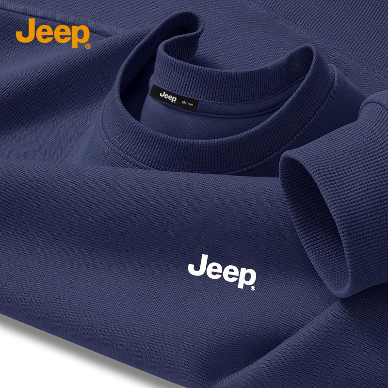 Jeep Мужской свитер с круглым вырезом, плотный