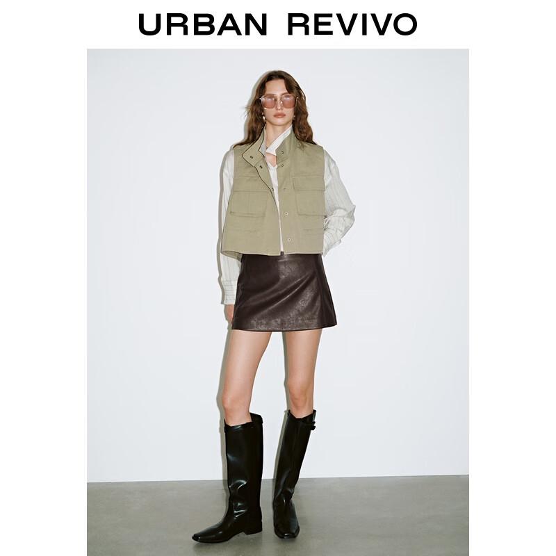 UR Women's Cotton Stand Collar Workwear Vest