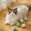 1pcs Cat Teasing Toy Ball Cat Plush Ball Elastic Interactive Cat Teasing Ball Plush Pet Gnawing Toy