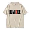 Rapper HOMIXIDE Graphic Print Tee Shirt Unisex Fashion Hip Hop Style T Shirt Casual Cotton Oversized Short Sleeve T-shirts