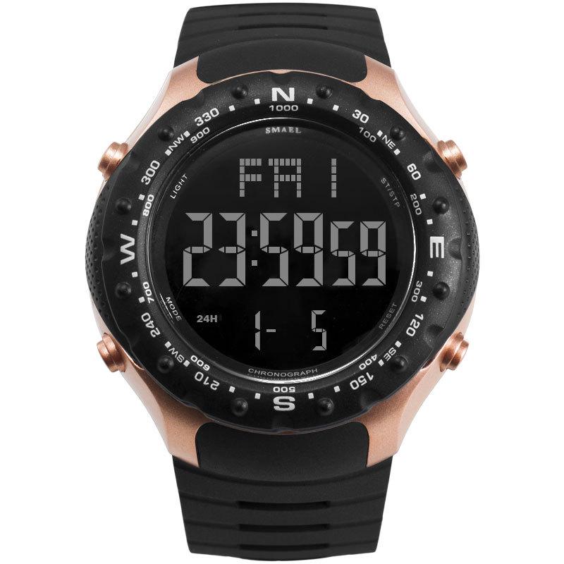 SMAEL on The Hour Многофункциональные спортивные часы на открытом воздухе Светящиеся в темноте модные трендовые мужские часы