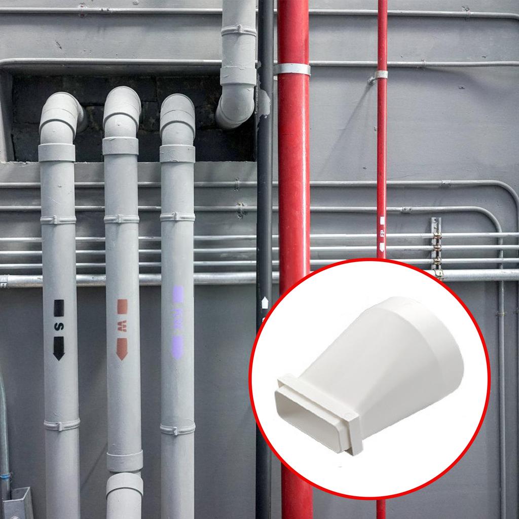 Плоский пластиковый адаптер для воздуховодов к круглому Адаптер для шланга вентиляции сушилки-трансформатора Конвертер вентиляционного канала Простой в использовании