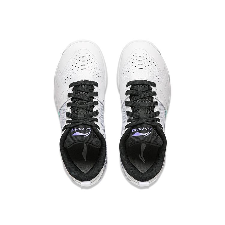 Li Ning износостойкие дышащие низкие тренировочные кроссовки унисекс Белый Черный APPU027-4