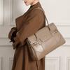 Simple First Layer Cowhide Leather Large Capacity Bag Commuter Retro Handbag Fashion Shoulder Underarm Tote Bag