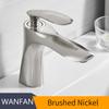 Basin Faucets Waterfall Bathroom Faucet Single Handle Basin Mixer Tap Bath White Faucet Brass Sink Water Crane Silver 220