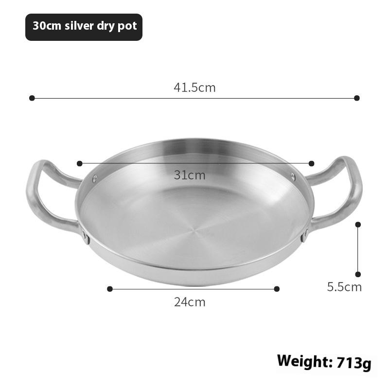 Кастрюля для риса с морепродуктами из нержавеющей стали, сковорода для домашней кулинарии, тарелки для закусок для пикника, посуда, кастрюля, сухие кастрюли с ручкой для кухни