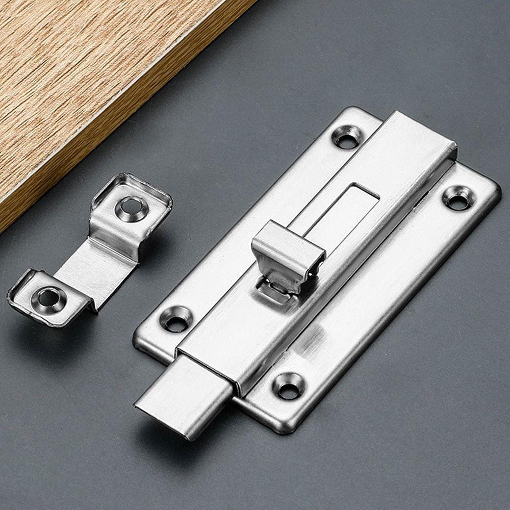 Anti-theft Stainless Steel Door Latch Hasp Buckle Bolt Hotel Office Security Lock Wooden Gate Window Kitchen Home Improvement