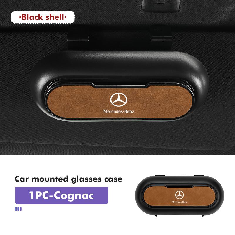 Car Glasses Case Storage Box Auto Accessories Sun Visor Holder For Mercedes Benz AMG A C E S G Class W201 W210 W108 W204 W205 GY4