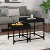 823282 vidaXL Side Tables 2 Pcs Black Engineered Wood