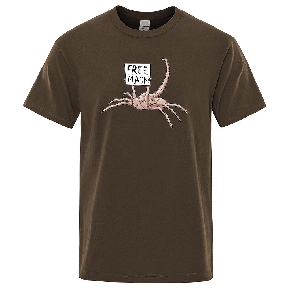 Alien Free Mask Printed T Shirt Brand Short Sleeve Men T-Shirt
