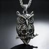 HNSP Ожерелье-подвеска из нержавеющей стали 316L с черепом совы для мужчин, панк-готический стиль, аксессуар для Хэллоуина, подарок
