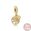 New Gold Family Tree Lion King Pineapple Diy Bead Fit Original Fashion Charms Silver 925 Bracelet Jewelry For Women F275