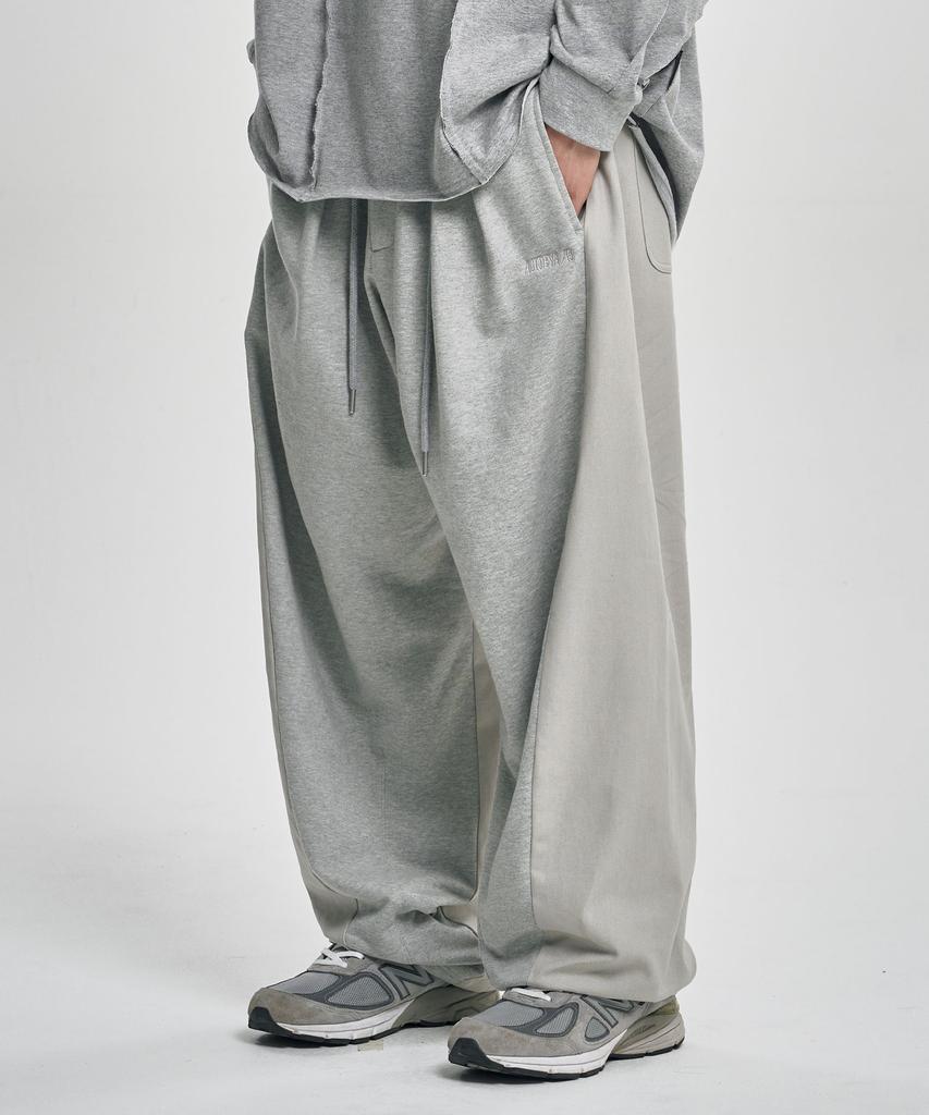 AJOBYAJO Dual Fabric Hybrid Pants [Melange Grey]