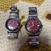 Б/у [Б/у товар] Часы Swatch красные нержавеющая сталь красный циферблат браслет пара