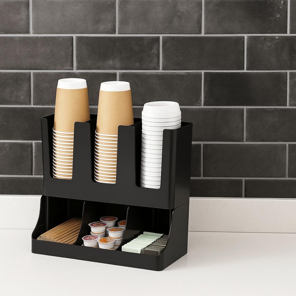 Plastic Disposable Paper Cup Holder Large Capacity Wall Mounted Paper Cup Dispenser Space Saving Paper Cup Storage Rack Hotel