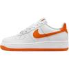 Air Force 1 Anti Slip Wear Resistant Low Top Kids' Skateboarding Shoes White Orange Sneakers FV5948-113
