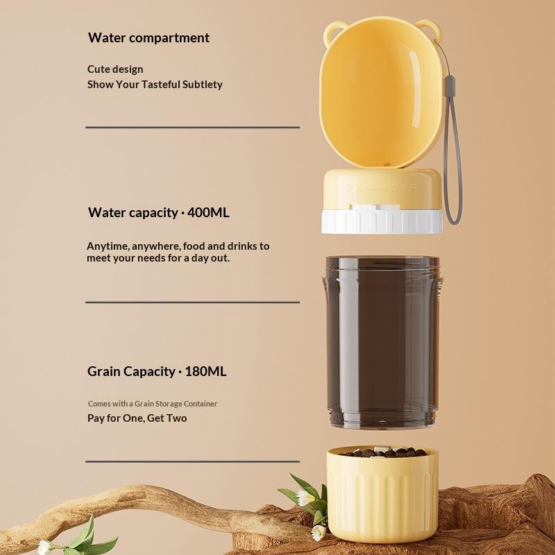 Наружная бутылка для воды с ремешком для собак Портативная бутылка для воды для собак Чашка-компаньон для питомца Наружная питьевая чашка для собак