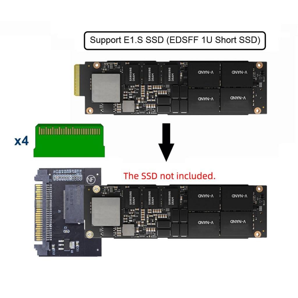 Адаптер хоста Chenyang NVMe EDSFF SSD для SSD серии DC P4511 EDSFF NVMe SSD GEN-Z E1.S - U.2 SFF-8639