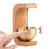 Wooden Wind Chimes Magnetic Brass Doorbell Wireless Jingle Bell Entrance Door Bells Hanging Pendants for Home Decoration