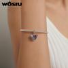 WOSTU Enamel Vivid Fantasy Butterfly 925 Sterling Silver Charm Pendant Beads Fit Original Bracelet Pendant Fine Jewelry