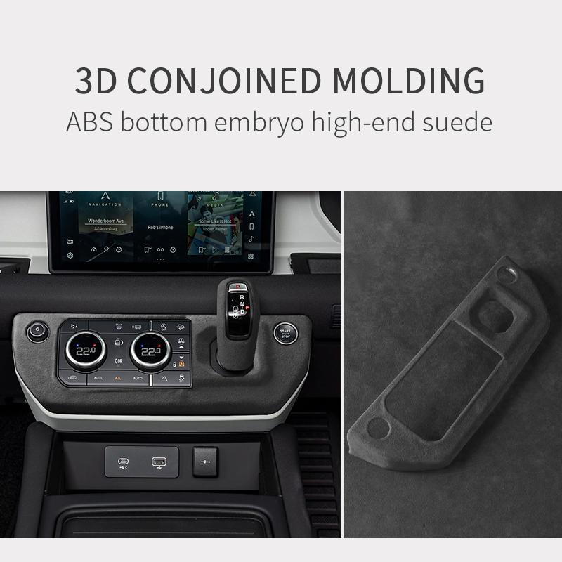 Made of Alcantara Suede Interior Central Gear Lever Console Lid Sheath Shell Cover For Land Rover DEFENDER - Accessories