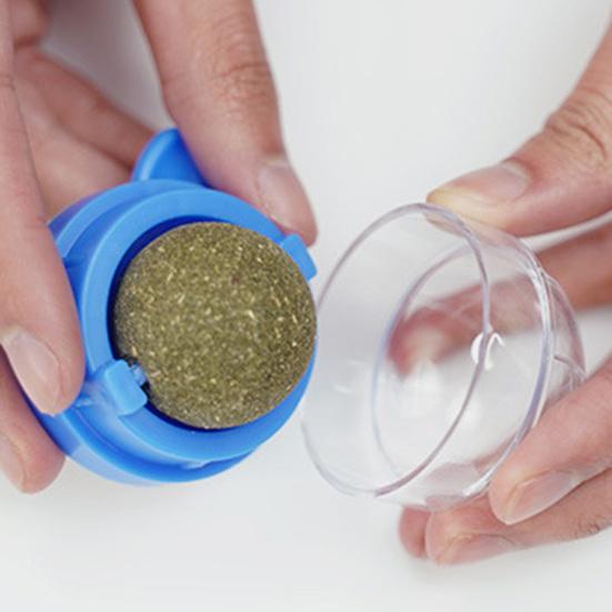 Cat Licking Toy Rotating Wall-mounted with Stickers Natural Materials Self-adhesive Increase Appetite Teeth