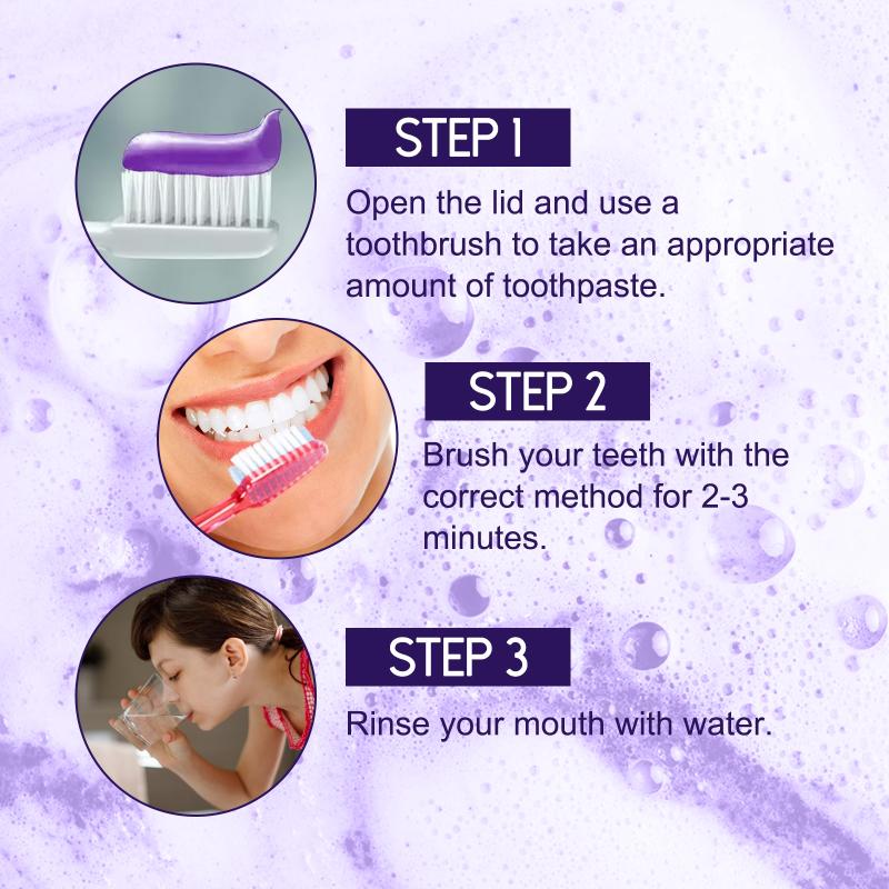 Eelhoe Purple Whitening Toothpaste-Double Mint Formula, Teeth Cleaning, Oral Freshness Enhancement Comprehensive