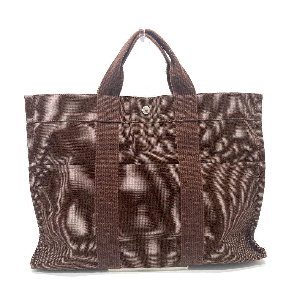HERMES Her Line Tote MM Bags Business Hand Bag Tote Bag Brown/SilverHardware