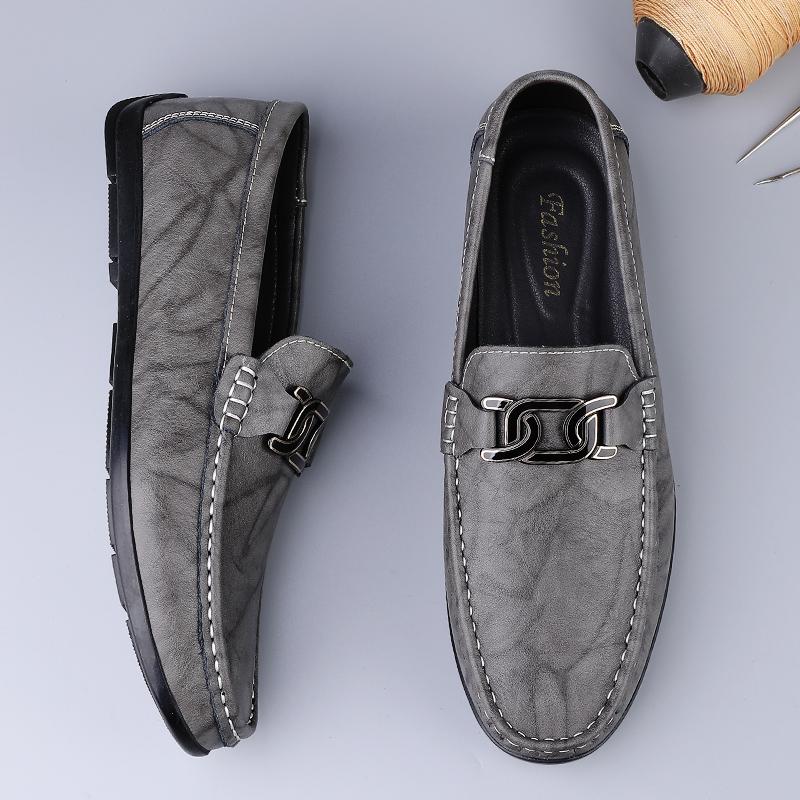 Fashion Genuine Leather Man Loafers Handmade Business Casual Shoes for Men Boat Shoes Slipon Driving Flats Male Leisure Walk Moccasins