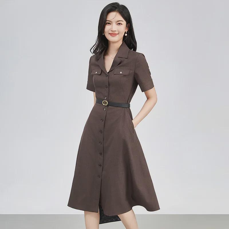 Французский шик для поездок на работу: Премиум легкое роскошное женское платье-костюм