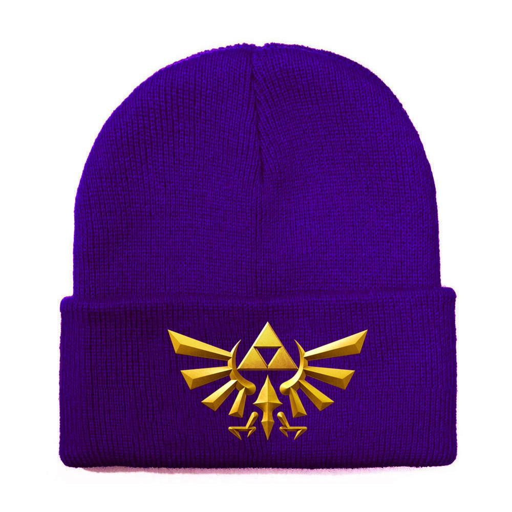 Вязаная акриловая шапка-бини с принтом The Legend Of Zelda и ушками, зимние игровые аксессуары для взрослых