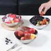 304 Stainless Steel Tall Footed Design Restaurant Ice Cream Bowl Durable Fruit Bowl Creative Salad Bowl Ins Home Accessories