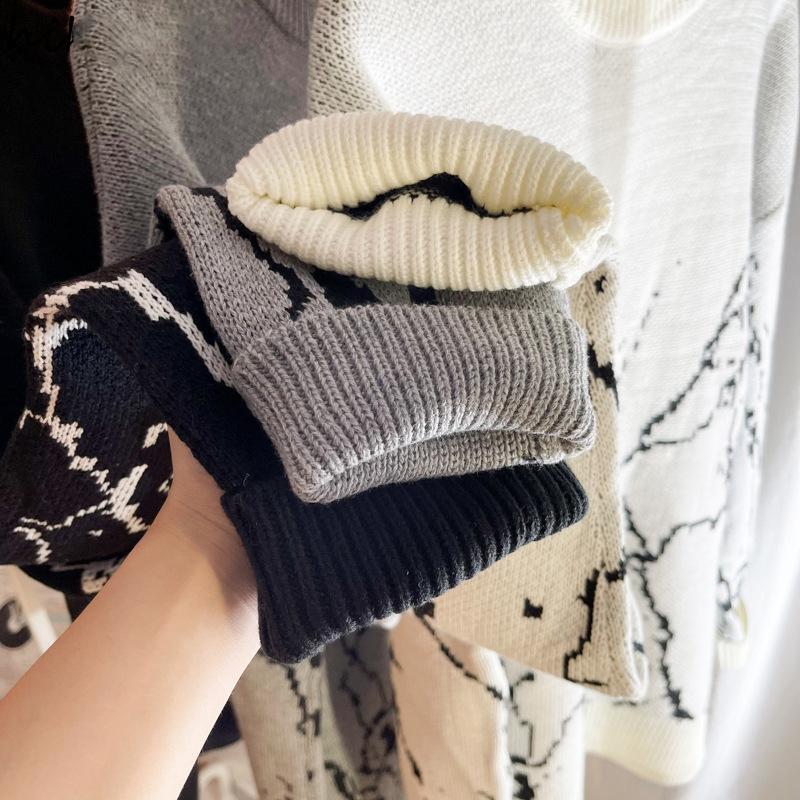 Японские свитера, женская одежда, винтажные топы в стиле Харадзюку, модный пуловер, уличная одежда, черный свитер с готическим принтом