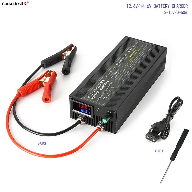 Портативное зарядное устройство для аккумуляторов Lifepo4 12V100A 40A 50A 60A 85A с регулируемым напряжением и током Anderson