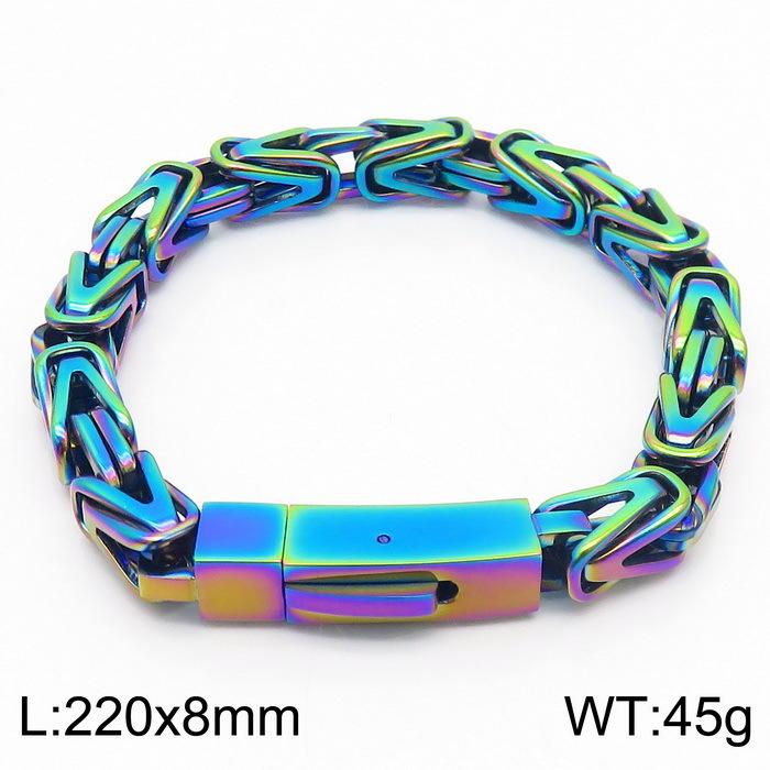 Chao Ren Хип-Хоп Византийский Браслет Простой Модный Уличный Стрельба Легкая Поверхность 8mmv Император Титановая Сталь Мужской Браслет