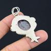 Mothers day Sale 925 Sterling Silver Rhodonite Stone Flower Wife Pendant Jewelry