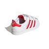 adidas Оригинальные Superstar Cf Удобная повседневная носка Прочные низкие кроссовки для ходьбы Детская обувь Белый Красный GV8863