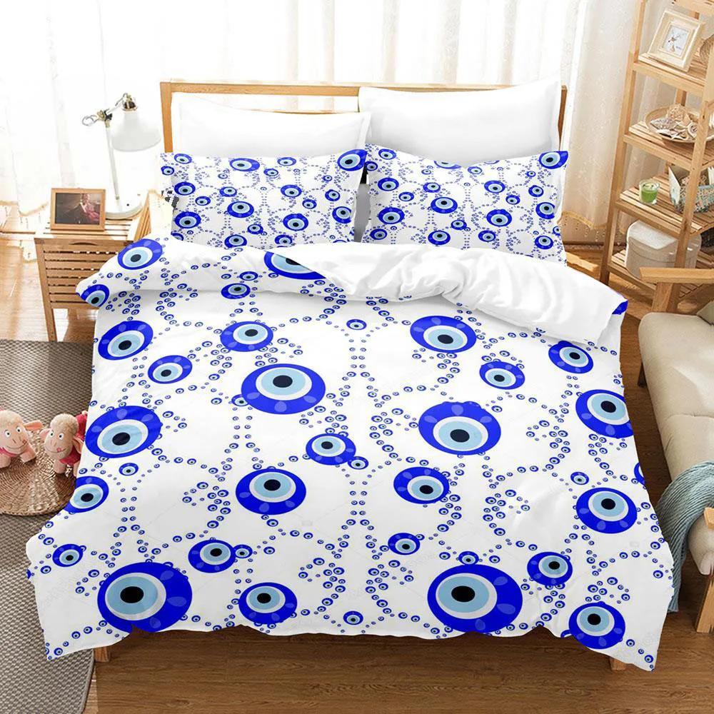 Хип-хоп Турецкий Глаз Фатимы Постельное белье Односпальный Полуторный Двуспальный Кинг-сайз Взрослые Мальчики Мужчина Спальня Пододеяльники Набор простыней